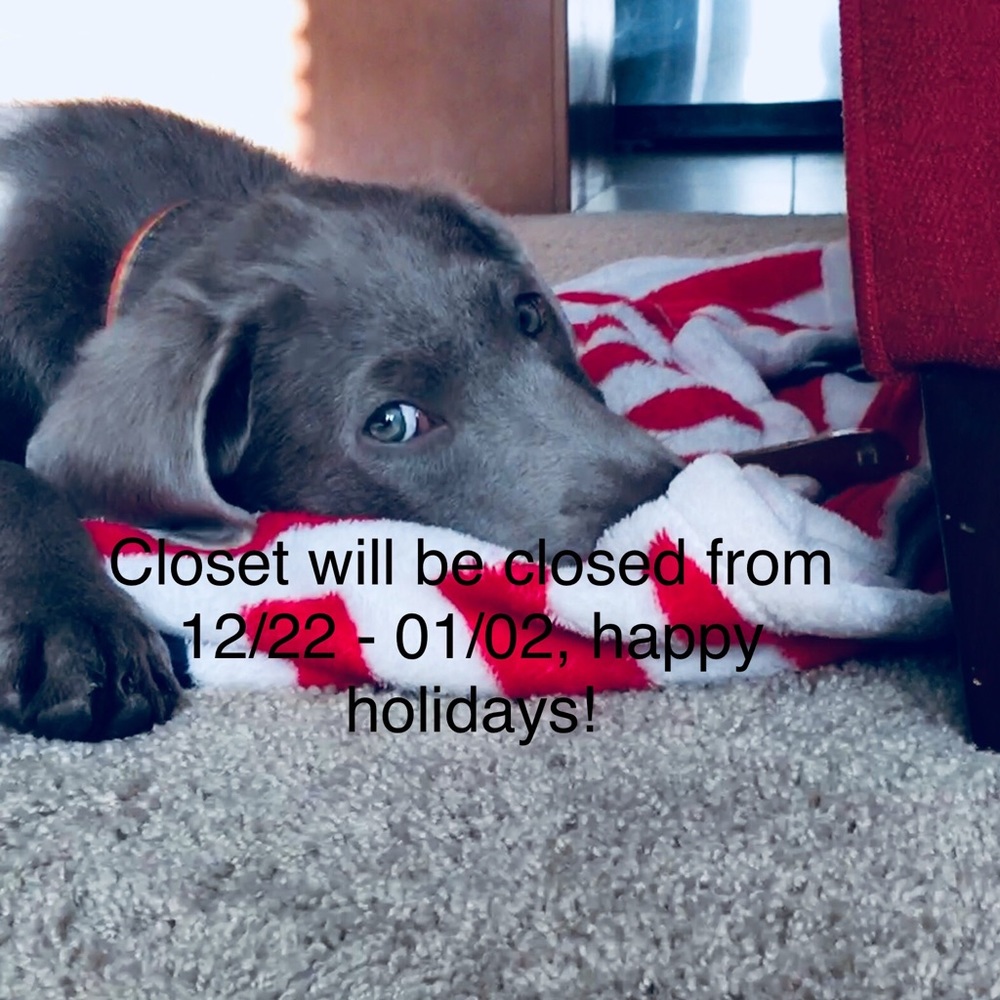 Closet closing due to to travel!